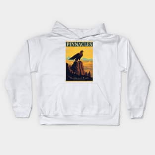 Pinnacles National Park Travel Poster Kids Hoodie